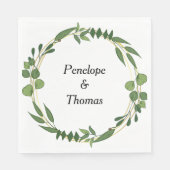 Personalisierte Hochzeit- oder Duschnapkins Serviette (Vorderseite)