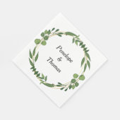 Personalisierte Hochzeit- oder Duschnapkins Serviette (Ecke)