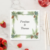 Personalisierte Hochzeit- oder Duschnapkins Serviette (Beispiel)