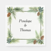 Personalisierte Hochzeit- oder Duschnapkins Serviette (Vorderseite)