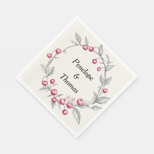 Personalisierte Hochzeit- oder Duschnapkins Serviette (Ecke)