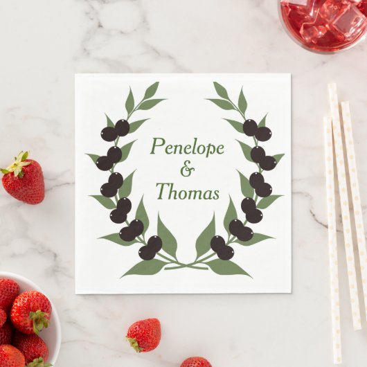 Personalisierte Hochzeit- oder Duschnapkins Serviette (Beispiel)