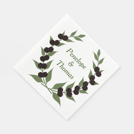 Personalisierte Hochzeit- oder Duschnapkins Serviette (Ecke)