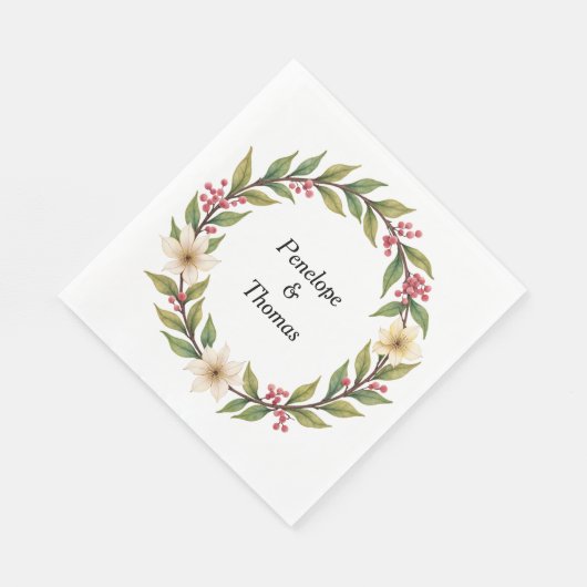 Personalisierte Hochzeit- oder Duschnapkins Serviette (Ecke)