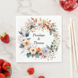 Personalisierte Hochzeit- oder Duschnapkins Serviette