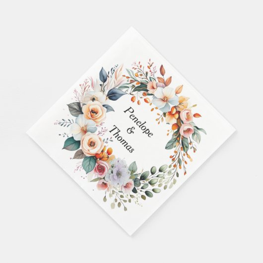 Personalisierte Hochzeit- oder Duschnapkins Serviette (Ecke)