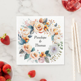 Personalisierte Hochzeit- oder Duschnapkins Serviette