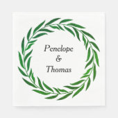 Personalisierte Hochzeit- oder Duschnapkins Serviette (Vorderseite)