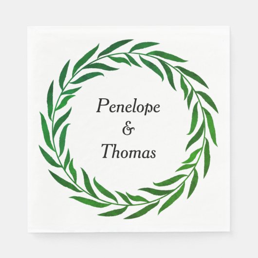 Personalisierte Hochzeit- oder Duschnapkins Serviette (Vorderseite)