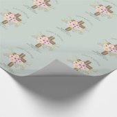 Personalisierte Hochzeit oder Jahrestag Blumenkreu Geschenkpapier (Ecke)