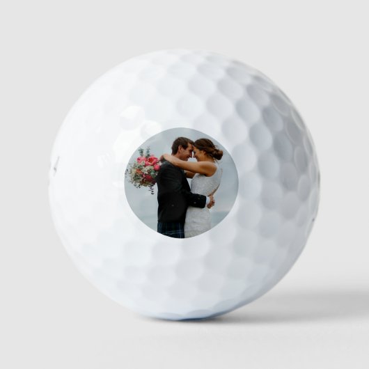Personalisierte Hochzeit oder Jubiläum-Foto Golfball (Vorderseite)