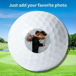 Personalisierte Hochzeit oder Jubiläum-Foto Golfball