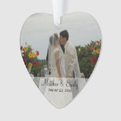 Personalisierte Hochzeit oder Verlobung Foto Ornament (Vorderseite)