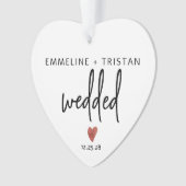Personalisierte Hochzeit Ornament (Vorderseite)
