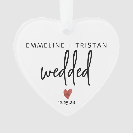 Personalisierte Hochzeit Ornament (Vorderseite)