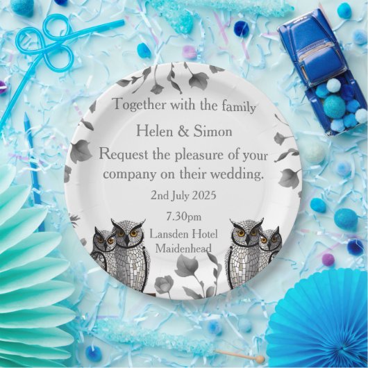 Personalisierte Hochzeit Pappteller (Party)