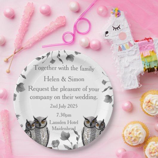 Personalisierte Hochzeit Pappteller (Party)