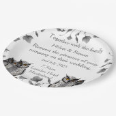 Personalisierte Hochzeit Pappteller (Schrägansicht)