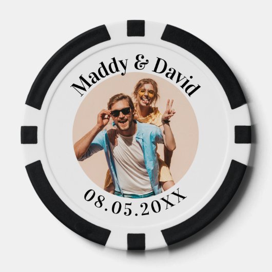Personalisierte Hochzeit Pokerchips (Vorderseite)