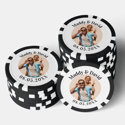 Personalisierte Hochzeit Pokerchips (Stapel)