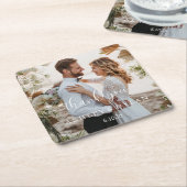 Personalisierte Hochzeit Rechteckiger Pappuntersetzer (angewinkelt)