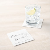 Personalisierte Hochzeit Rechteckiger Pappuntersetzer (Vor Ort)
