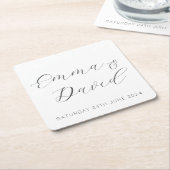 Personalisierte Hochzeit Rechteckiger Pappuntersetzer (angewinkelt)