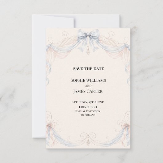 Personalisierte Hochzeit - Rettet das Datum Save The Date (Vorderseite)