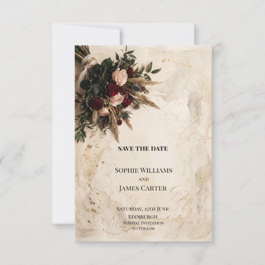 Personalisierte Hochzeit - Rettet das Datum Save The Date (Vorderseite)