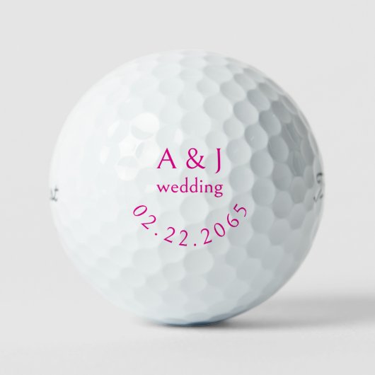 Personalisierte Hochzeit Rosa Gefallen Titleist Pr Golfball (Vorderseite)