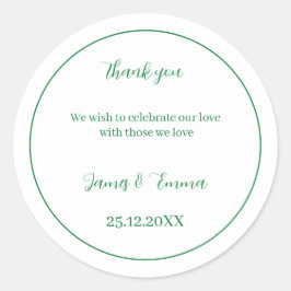 Personalisierte Hochzeit Runder Aufkleber