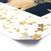 Personalisierte Hochzeit rustikaler und weißer Fot Poster (Ecke)