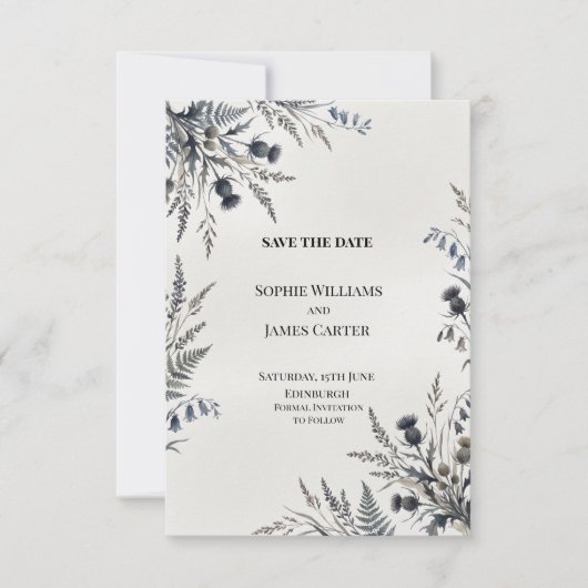 Personalisierte Hochzeit Save the Date (Vorderseite)