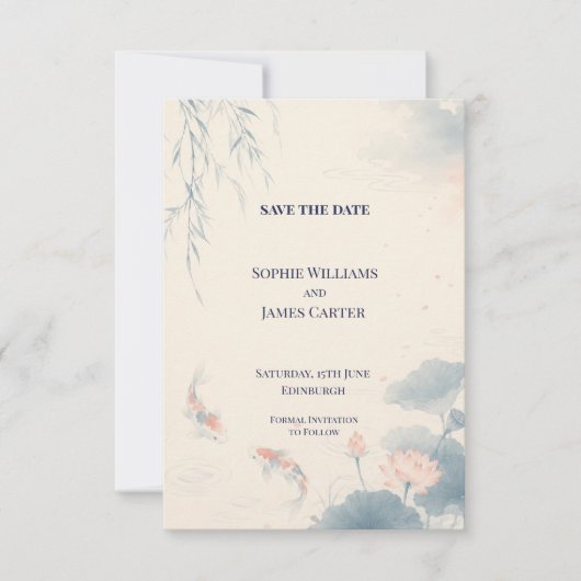 Personalisierte Hochzeit - Save the Date (Vorderseite)