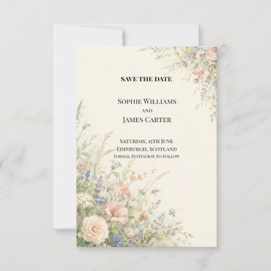 Personalisierte Hochzeit Save the Date (Vorderseite)