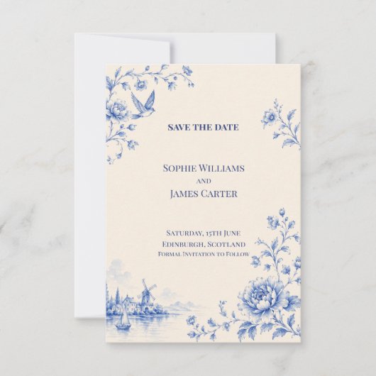 Personalisierte Hochzeit Save the Date (Vorderseite)