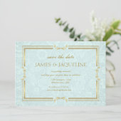 Personalisierte Hochzeit 'Save the Date' Aquarell  (Stehend Vorderseite)