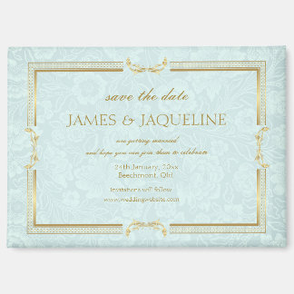Personalisierte Hochzeit 'Save the Date' Aquarell Magnet