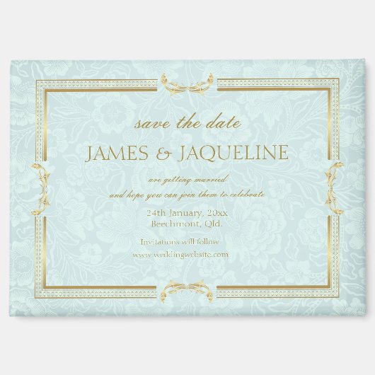 Personalisierte Hochzeit 'Save the Date' Aquarell Magnet (Vorderseite)