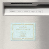 Personalisierte Hochzeit 'Save the Date' Aquarell Magnet (In Situ (Geschirrspüler))