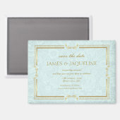 Personalisierte Hochzeit 'Save the Date' Aquarell Magnet (Vorderseite/Rückseite)