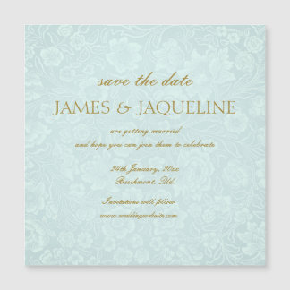 Personalisierte Hochzeit 'Save the Date' Aquarell Magnetkarte