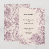 Personalisierte Hochzeit - Save-the-Date-Karte Save The Date (Vorne/Hinten)