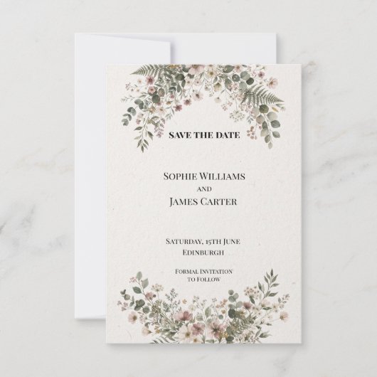 Personalisierte Hochzeit - Save-the-Date-Karte Save The Date (Vorderseite)