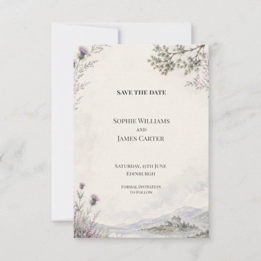 Personalisierte Hochzeit - Save-the-Date-Karte Save The Date (Vorderseite)