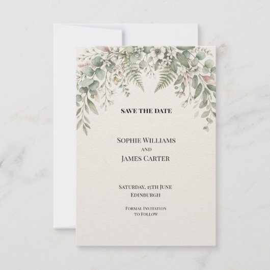 Personalisierte Hochzeit - Save-the-Date-Karte Save The Date (Vorderseite)