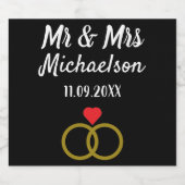 Personalisierte Hochzeit Schaumweinetikett (Einzelnes Label)