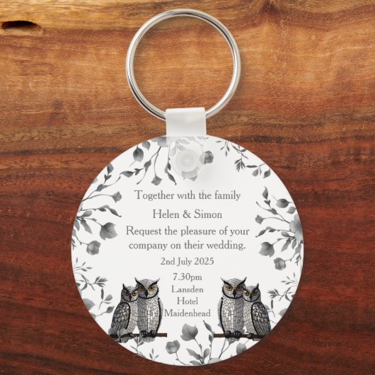 Personalisierte Hochzeit Schlüsselanhänger (Vorderseite)