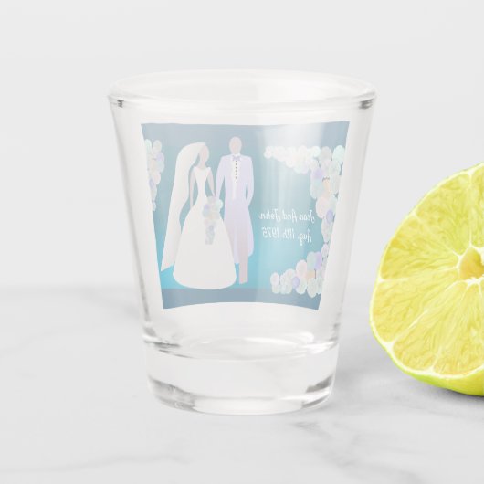 Personalisierte Hochzeit Schnapsglas (Rückseite)