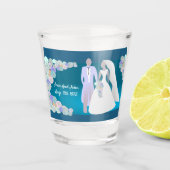Personalisierte Hochzeit Schnapsglas (Vorderseite)